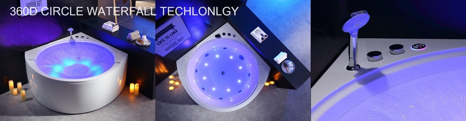Waterfall Whirlpool Bathtub