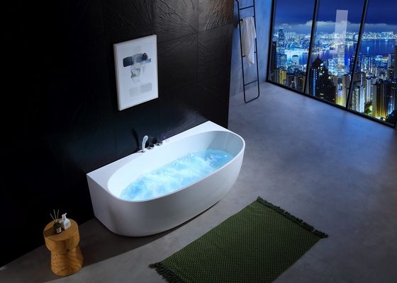 LED Illuminated Single Massage Bathtub With Ozone Sterilization And Infrared Therapy