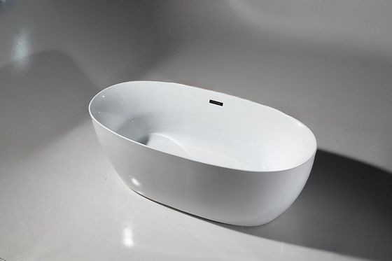 Ladodo Slim Edge 1500mm Egg Shaped Bathtub Pop Up Drainage and Color No Change