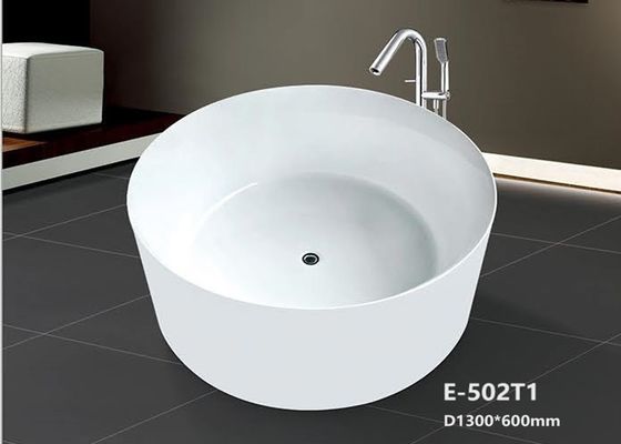 Free Standing Soaking Bathtub Tub With Grab Bar Shower Head And Backrest