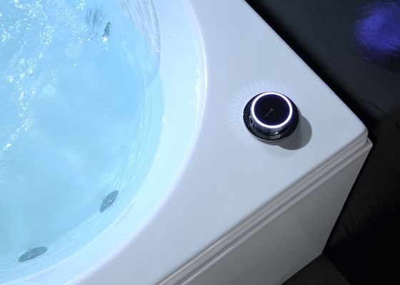 Ladodo E-8002C Two Person Dual Soaking Spa Bathtub LED Press Switch