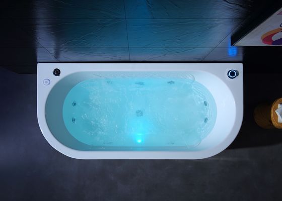 Ladodo E-8002C Two Person Dual Soaking Spa Bathtub LED Press Switch