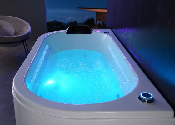Ladodo E-8002C Two Person Dual Soaking Spa Bathtub LED Press Switch