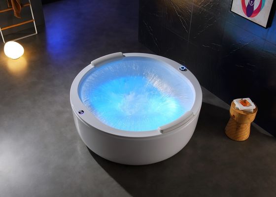 Elegant Double Circle Waterfall Spa Massage Bathtub Water Shortage Protection Sensor