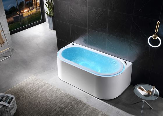Ladodo E-8003 Acrylic Hydro Massage Bathtub with Integrated Overflow LED Light and Bluetooth Music Player