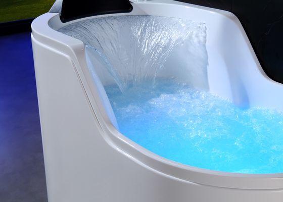 Ladodo Acrylic Single Massage Bathtub 8 Whirlpool Jets Spa Steam Shower Combination