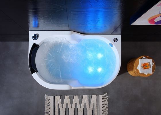 Ladodo Acrylic Single Massage Bathtub 8 Whirlpool Jets Spa Steam Shower Combination