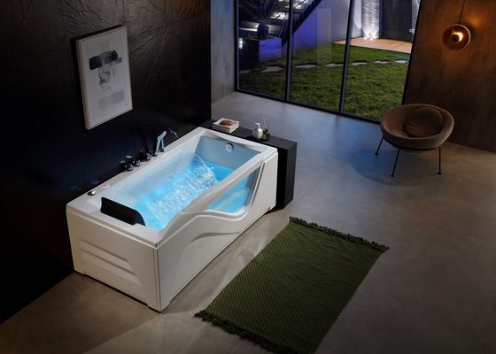 Spa Bathtub with Waterfall Feature for Single Soaking