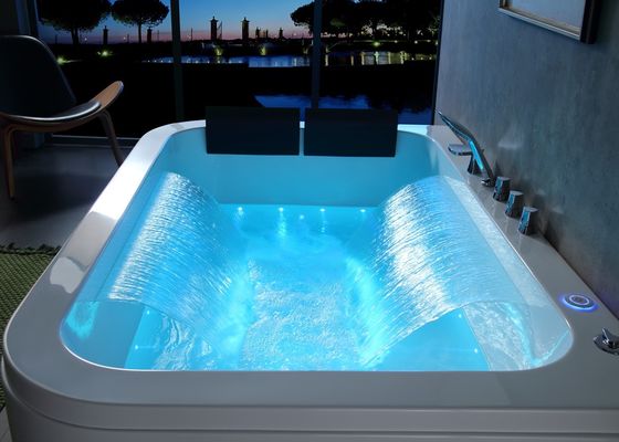 E-8012 Double Rectangle Bathtub Touch Panel Controller For Two person