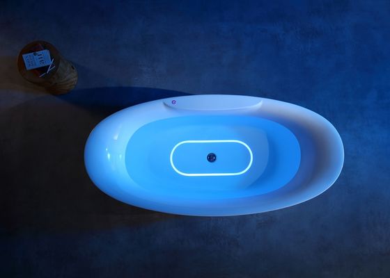 Bathtub With LED Bottom Light For Bubble Baths Hidden LED Bubble