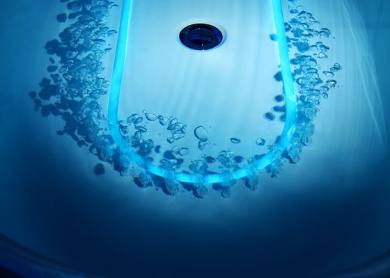 Bathtub With LED Bottom Light For Bubble Baths Hidden LED Bubble