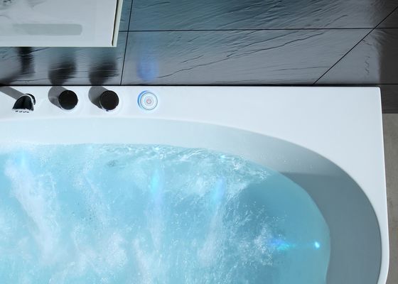 LED Illuminated Single Massage Bathtub With Ozone Sterilization And Infrared Therapy