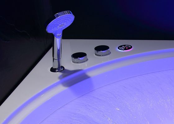 Ladodo Corner Waterfall Massage Bathtub Accented With Circle Waterfall