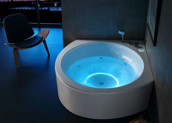 Premium Ladodo E-8005B Corner Massage Bathtub With Waterfall Music LED Light