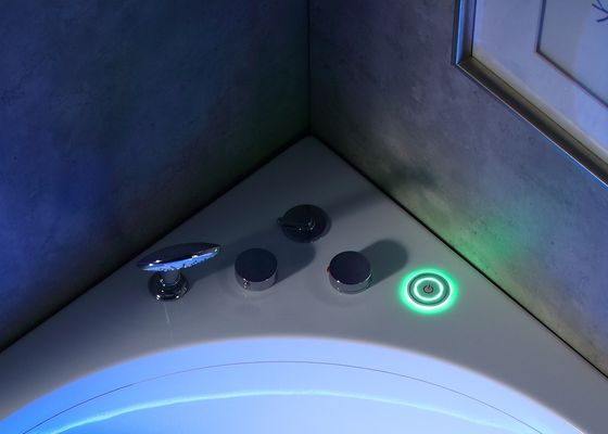 Premium Ladodo E-8005B Corner Massage Bathtub With Waterfall Music LED Light