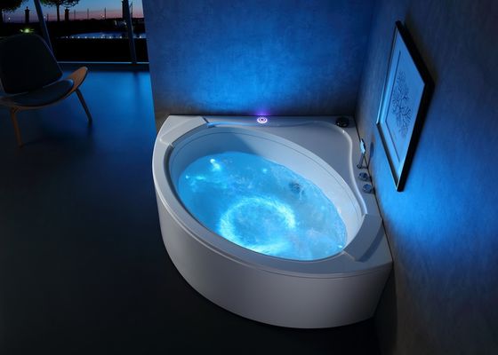 Circle Waterfall Massage Bathtub With U Type Overflow System