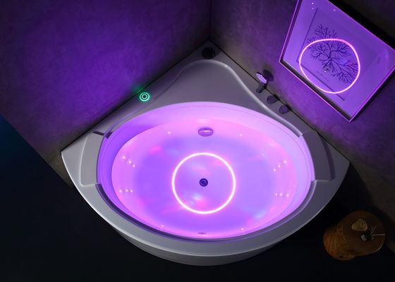Circle Waterfall Massage Bathtub With U Type Overflow System