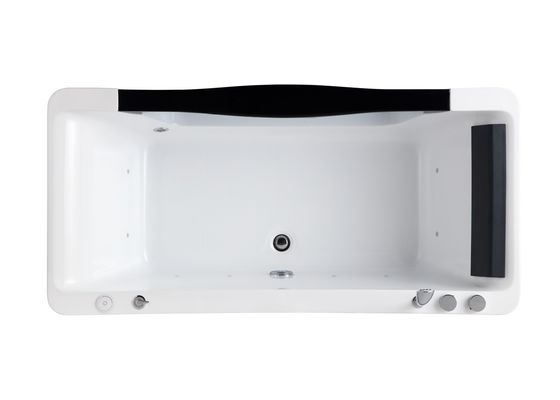 Outdoor 3-Person Spa Bubble Bathtub With Front Led Glass And Deep Soak Feature