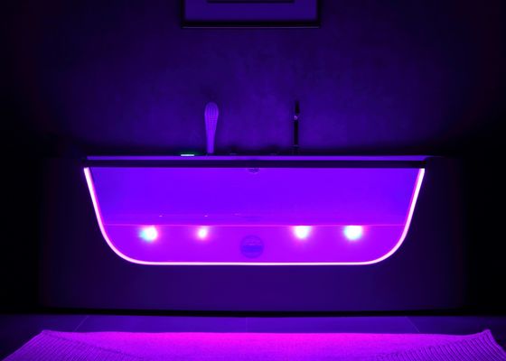 Modern Design 3 Person Massage Bathtub With Led Glass Door