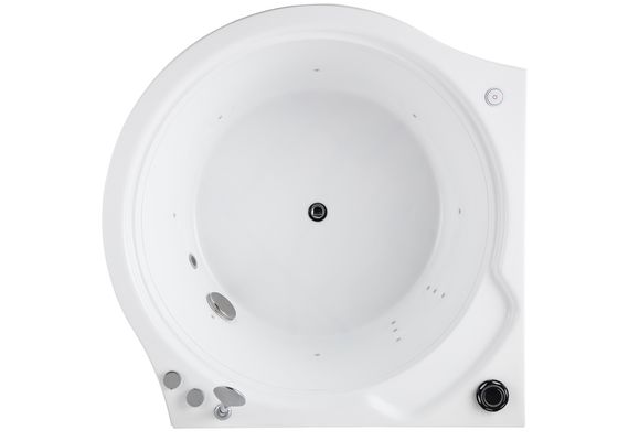 Acrylic Whirlpool Corner Massage Bathtub With Circle Waterfall