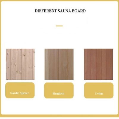 6 People Infrared Sauna Room Hemlock Wood Supported By Customization