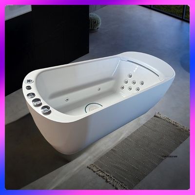 single 1700mm solo Bathtub L-8401 With LED wide neck waterfall